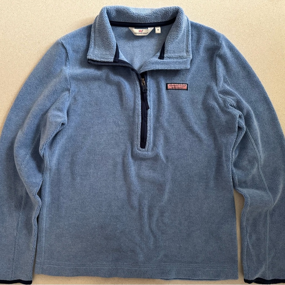 Vineyard Vines Light Blue Zip-Up Sweater- Like New